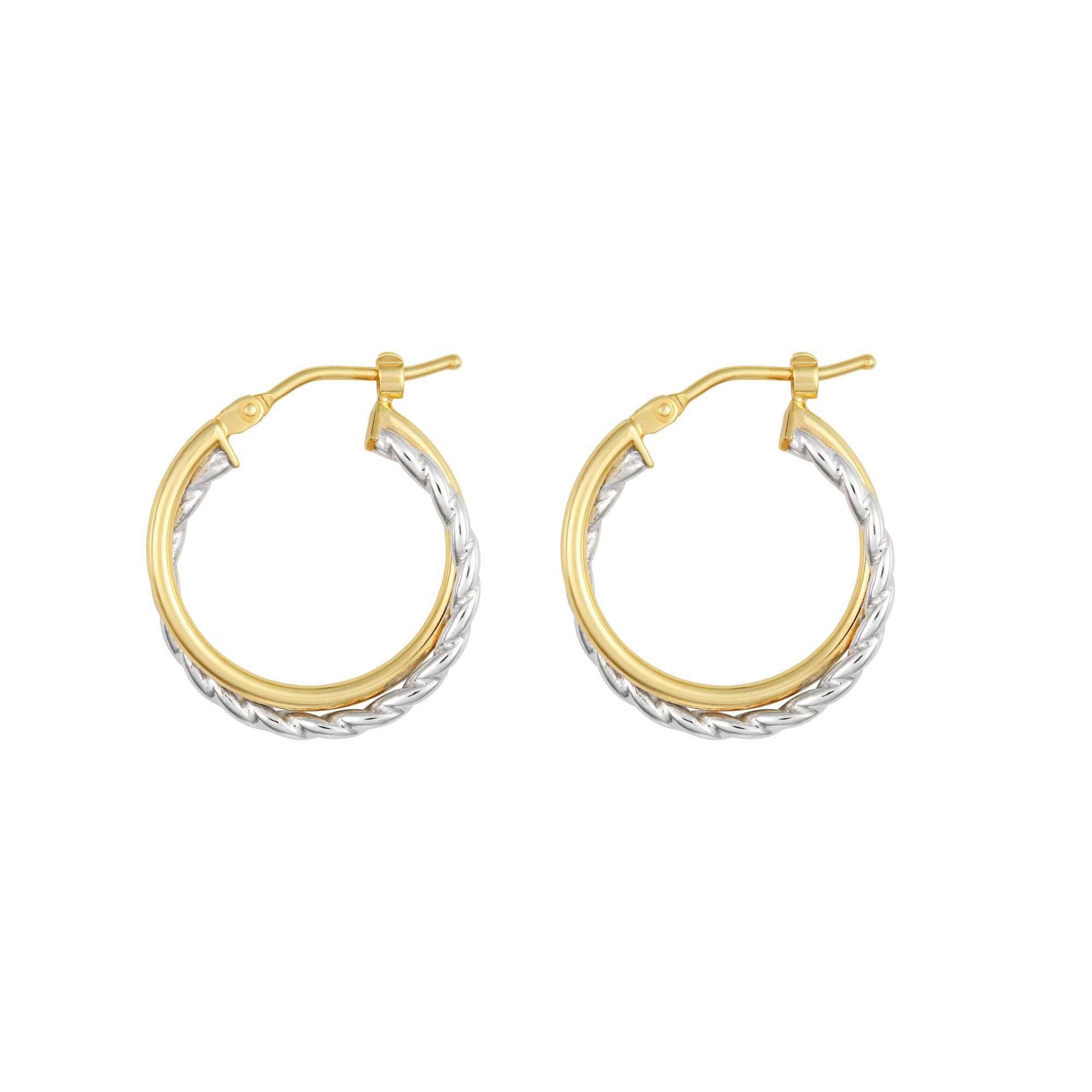 Orecchini uomo cerchio stroili oro on sale
