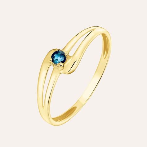 Anello Solitario Charlotte Oro Giallo Zaffiro - Anelli con Pietre Donna | Stroili