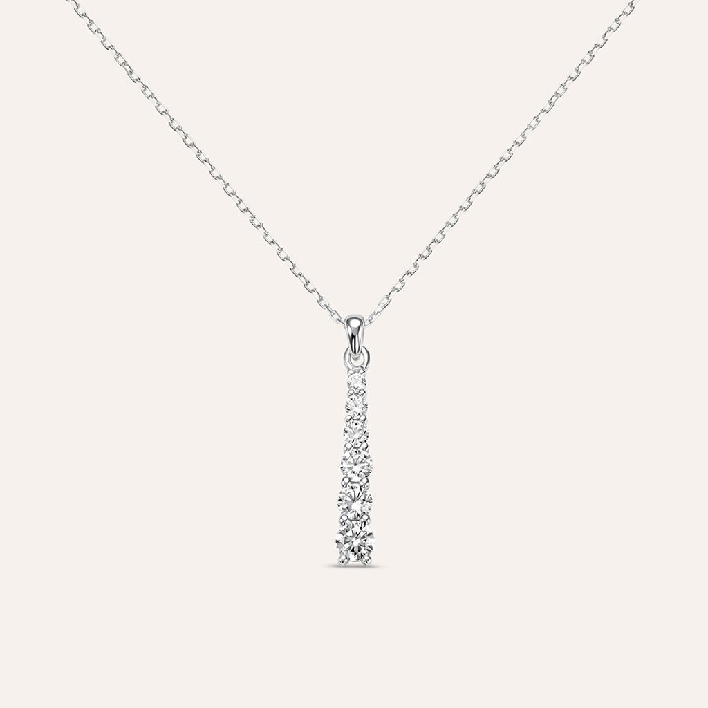 Collana Claire Oro Bianco Cubic Zirconia
