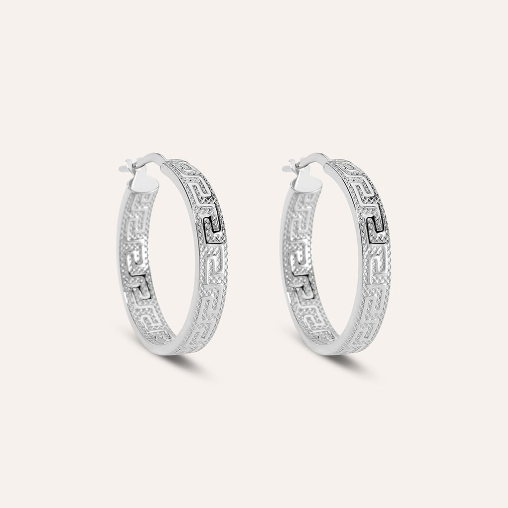 Orecchini A Cerchio Toujours Oro Bianco