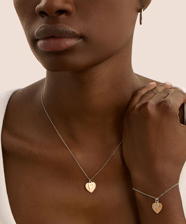 Collana Silver Collection Argento Bicolore Bianco / Rosa