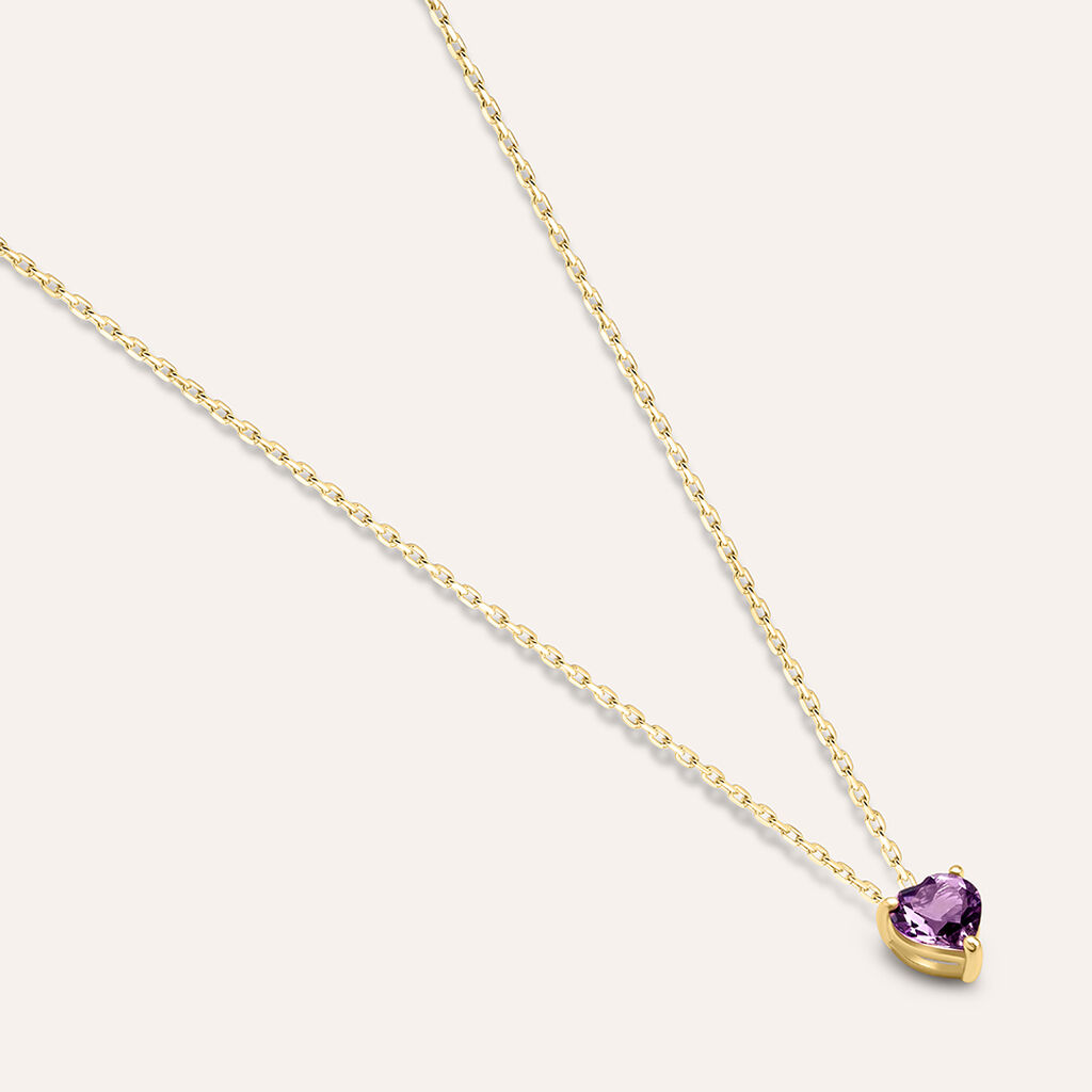 Collana Punto Luce Amélie Oro Giallo Ametista - Collane Punto Luce Donna | Stroili