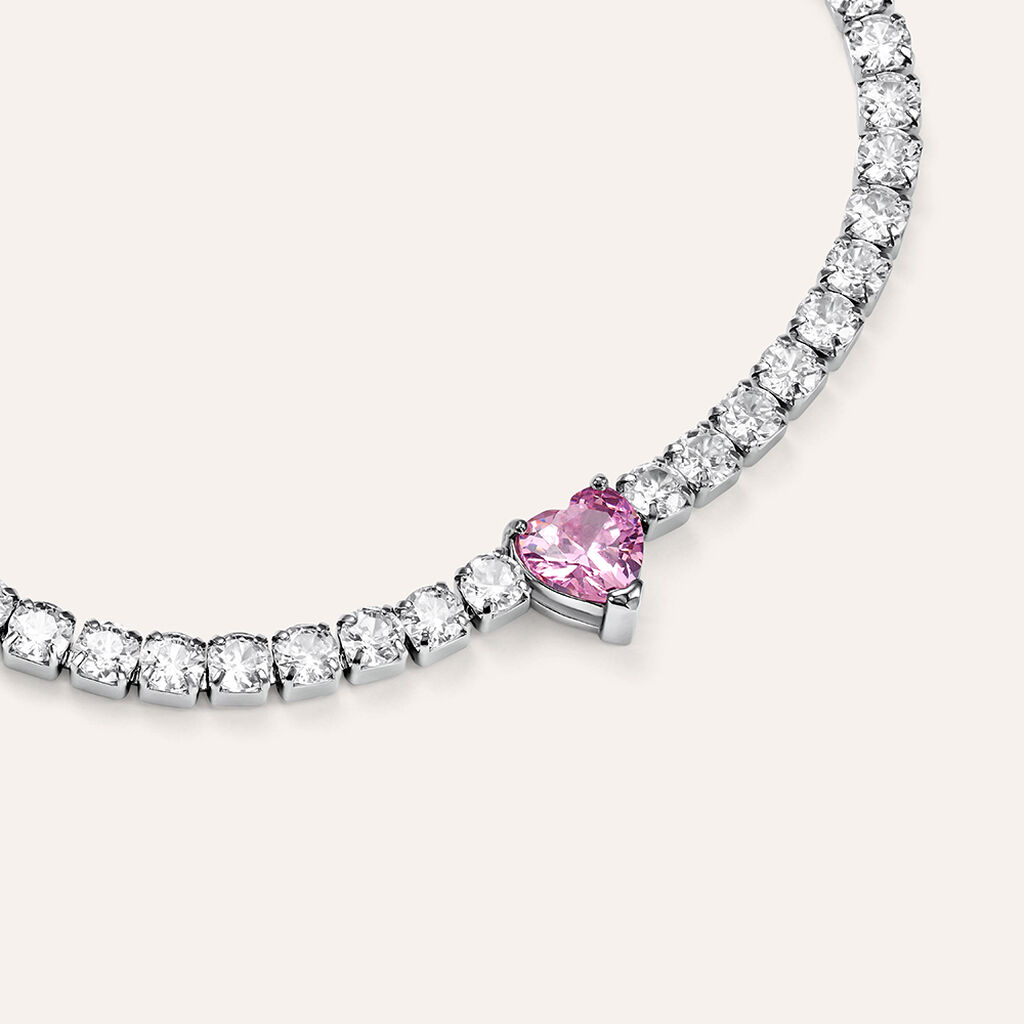 Bracciale Tennis Aura Acciaio Cristallo