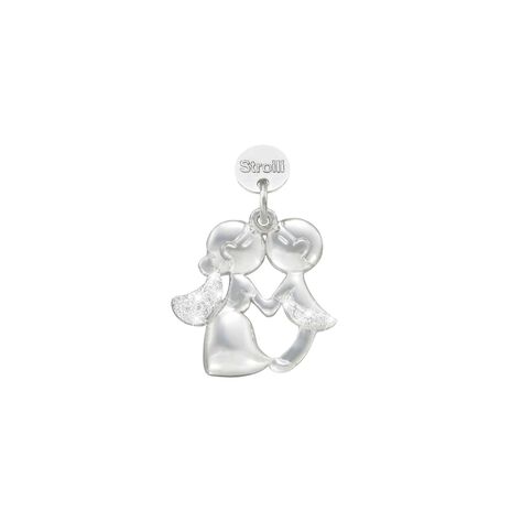 Charm in argento rodiato e glitter - Charms Donna | Stroili