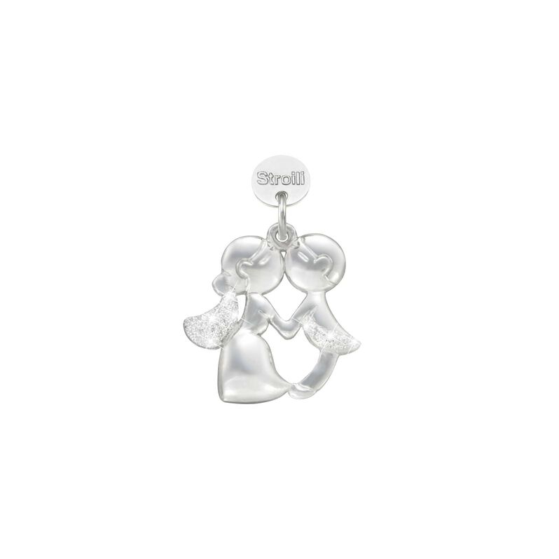 Charm in argento rodiato e glitter - Charms Donna | Stroili