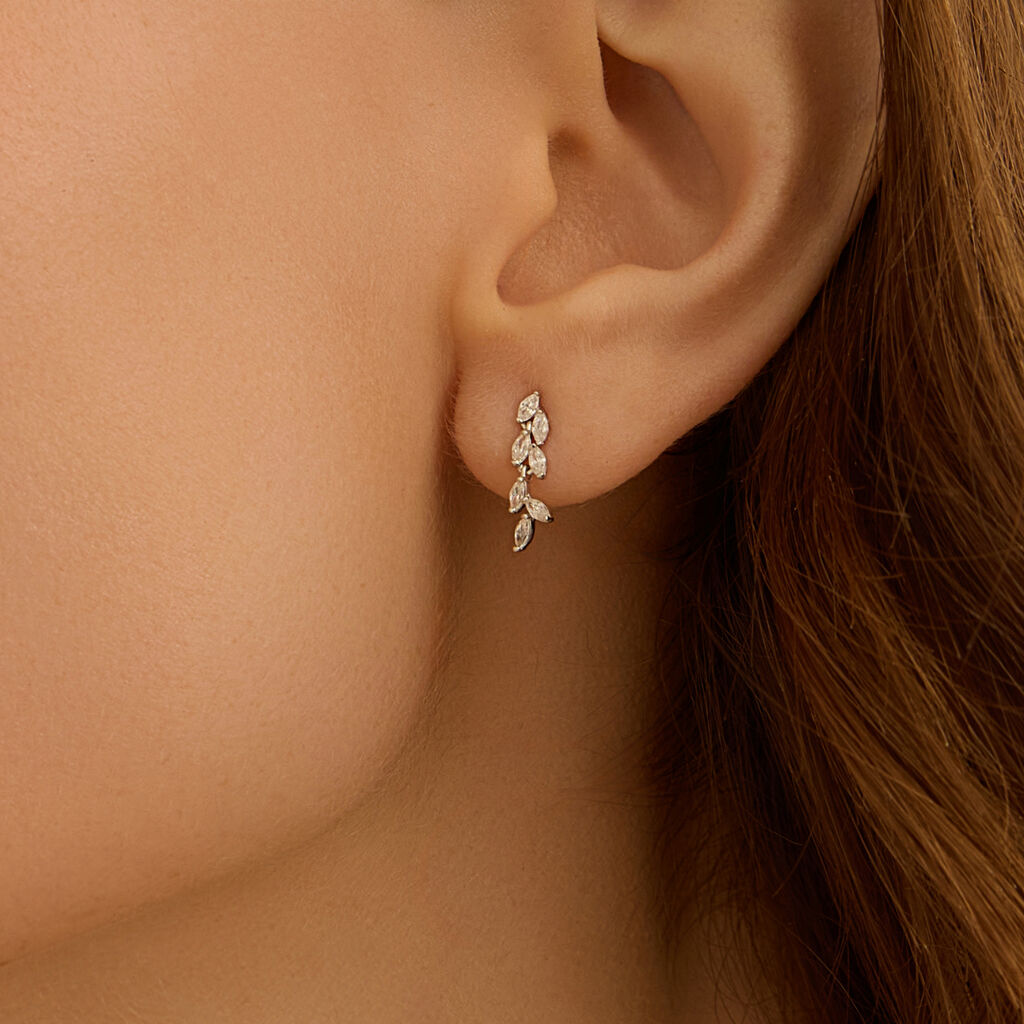 Orecchini Pendenti Claire Oro Bianco Cubic Zirconia - Gioielli Donna | Stroili