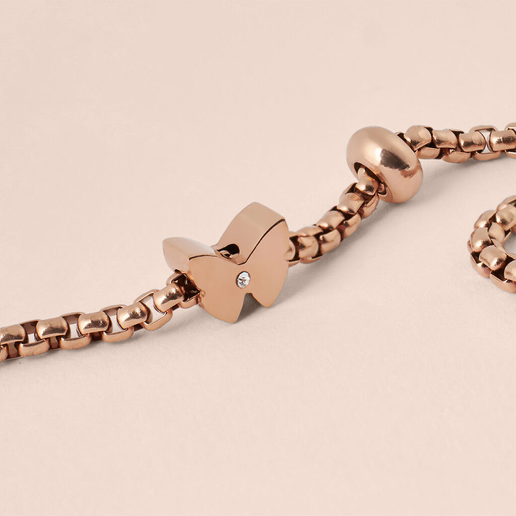 Bead Essential Code Acciaio Rosa Cristallo - Beads Donna | Stroili