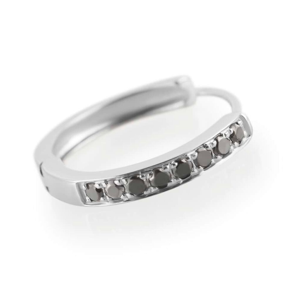 Mono Orecchino A Cerchio L'homme Diamant Oro Bianco Diamante - Mono Orecchino Uomo | Stroili