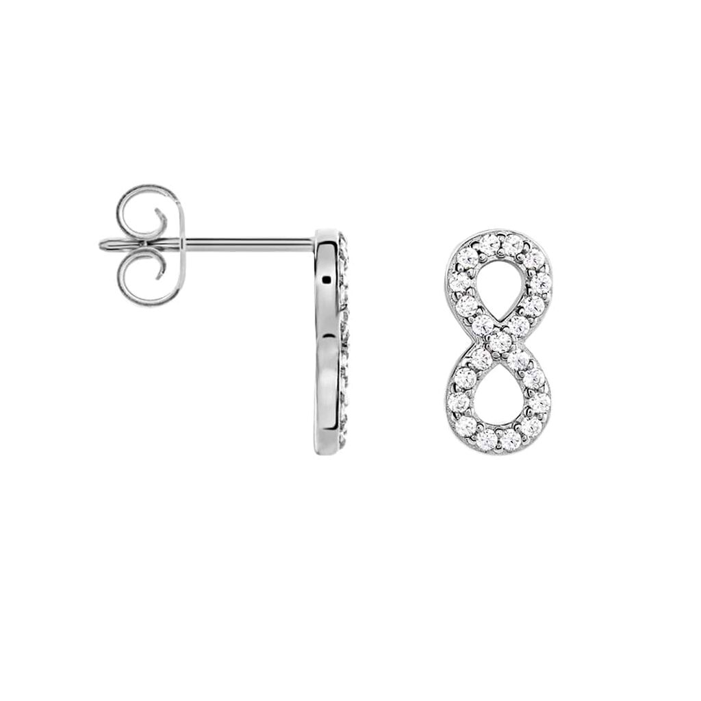 Orecchini Lobo Silver Moments Argento Rodiato Cubic Zirconia - Orecchini a Lobo Donna | Stroili