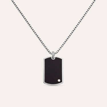 Collana Gentleman Argento Rodiato Cubic Zirconia