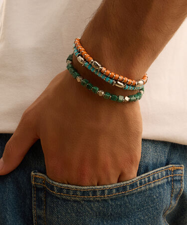 Bracciale Man Code Acciaio Diaspro africano