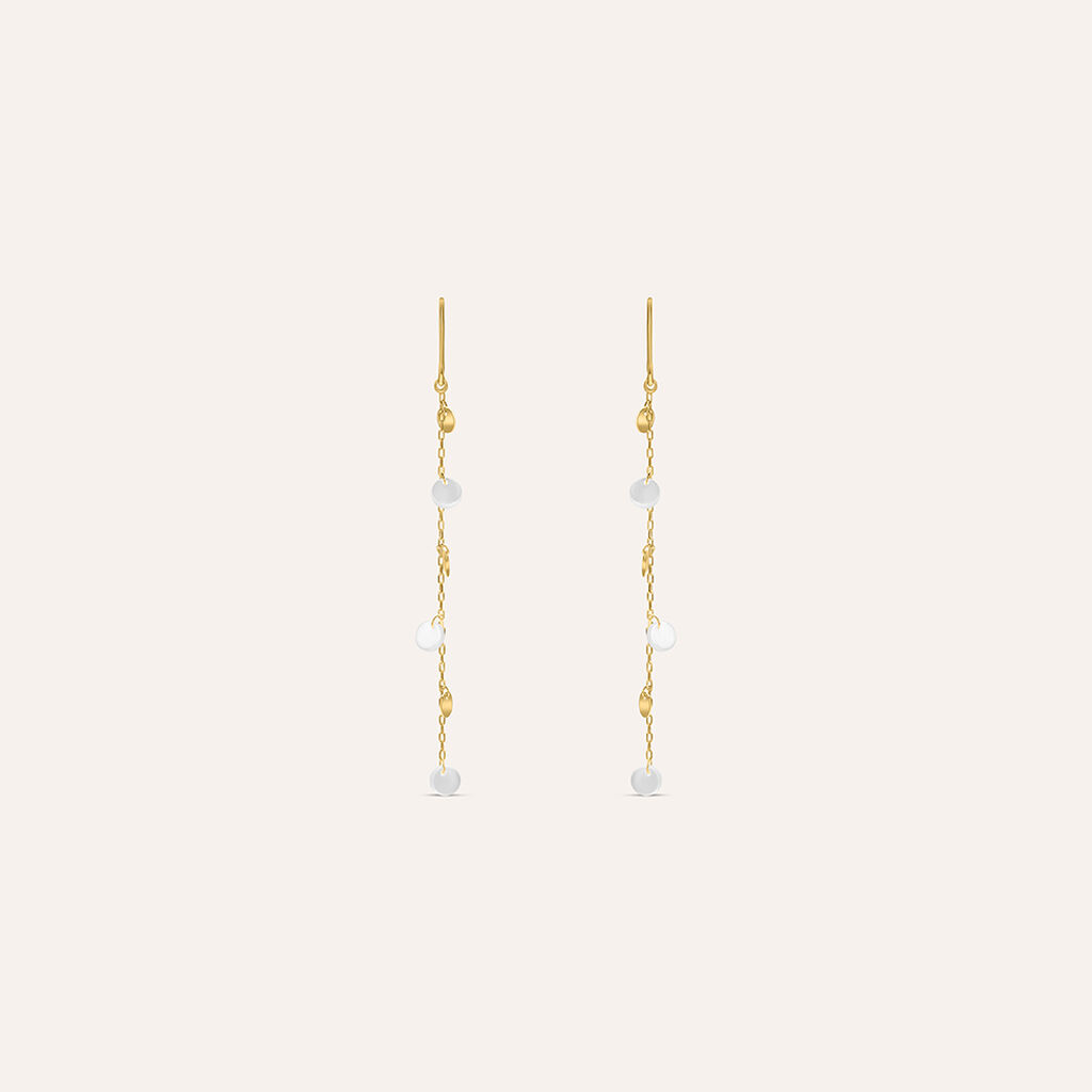 Orecchini Pendenti Beverly Oro Giallo Madreperla