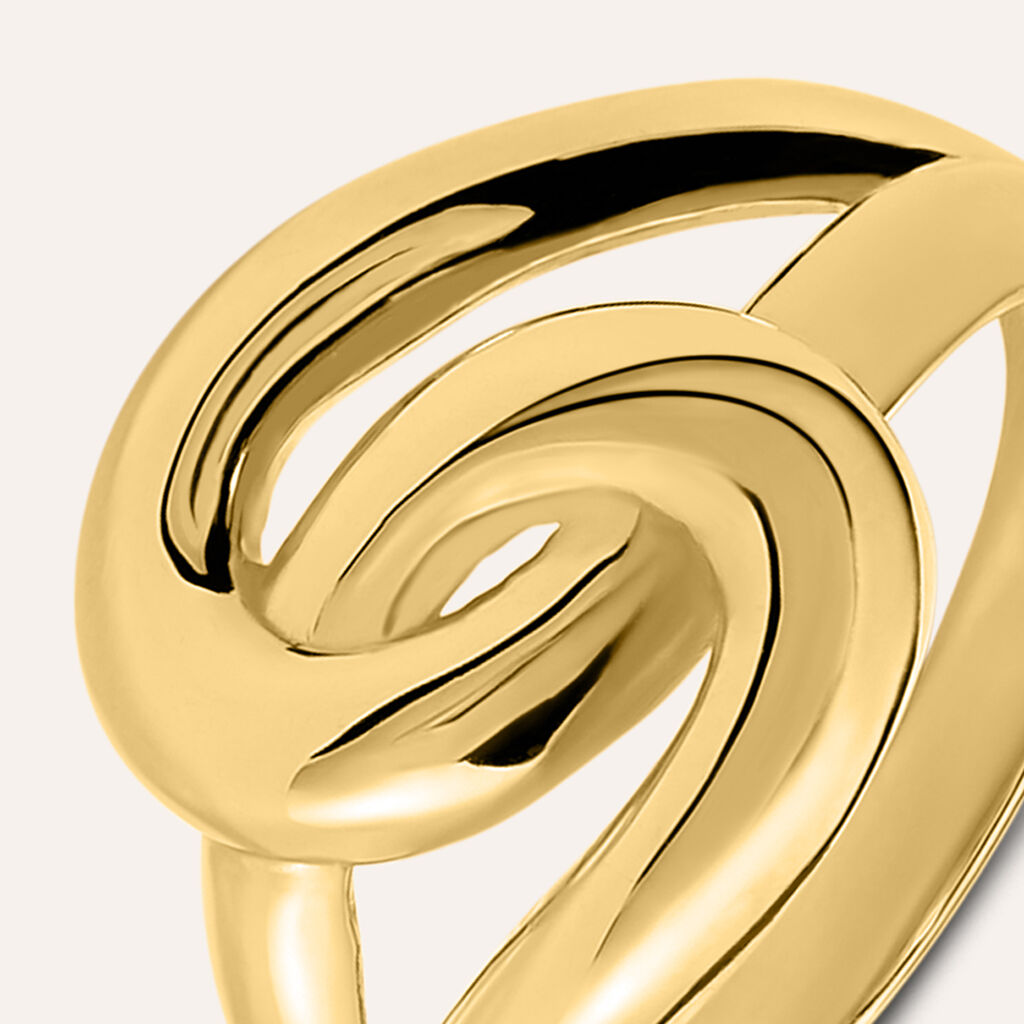 Anello Fascia Silver Collection Argento Dorato