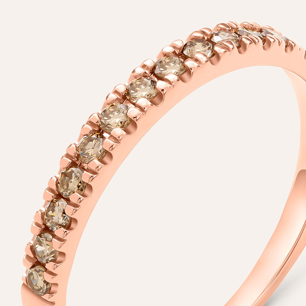 Anello Semi-eternity Sophia Oro Rosa Diamante - Anelli con Pietre Donna | Stroili
