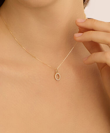 Pendente Po&egrave;me Oro Giallo Cubic Zirconia
