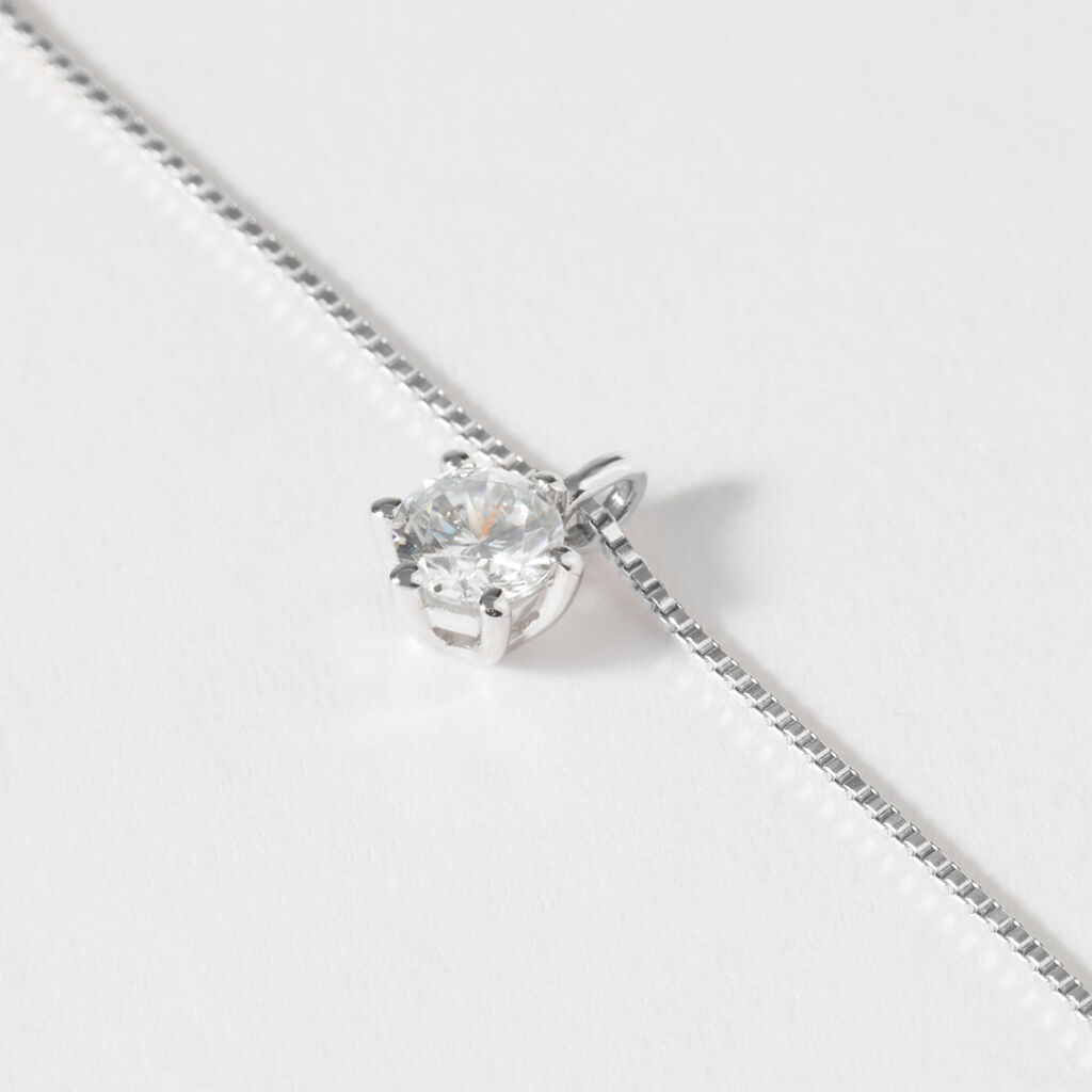 Collana Punto Luce Claire Oro Bianco Cubic Zirconia - Collane Punto Luce Donna | Stroili