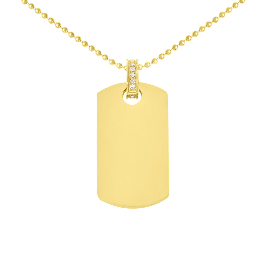 Collana Radiance Acciaio Dorato Cristallo