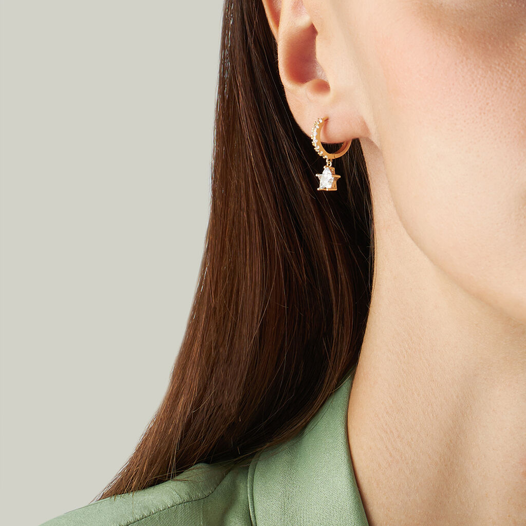 Orecchini A Cerchio Toujours Oro Giallo Cubic Zirconia - Orecchini a Cerchio Donna | Stroili