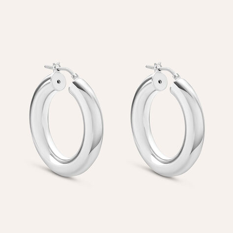 Orecchini A Cerchio Silver Collection Argento Rodiato - Orecchini a Cerchio Donna | Stroili