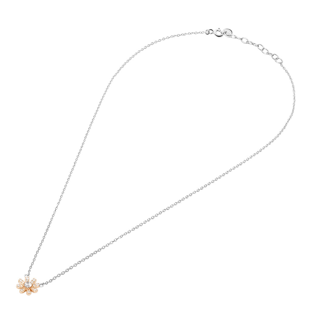 Collana Silver Moments Argento Bicolore Bianco / Rosa Cubic Zirconia - Collane Donna | Stroili