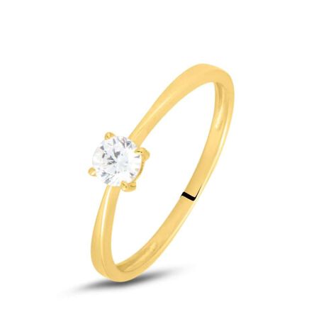 Anello Solitario Claire Oro Giallo Cubic Zirconia - Anelli con Pietre Donna | Stroili
