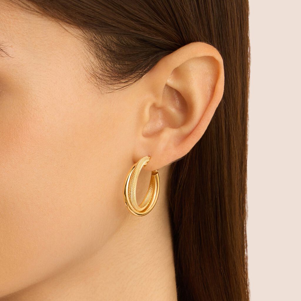 Orecchini A Cerchio Gold Essence Oro Giallo