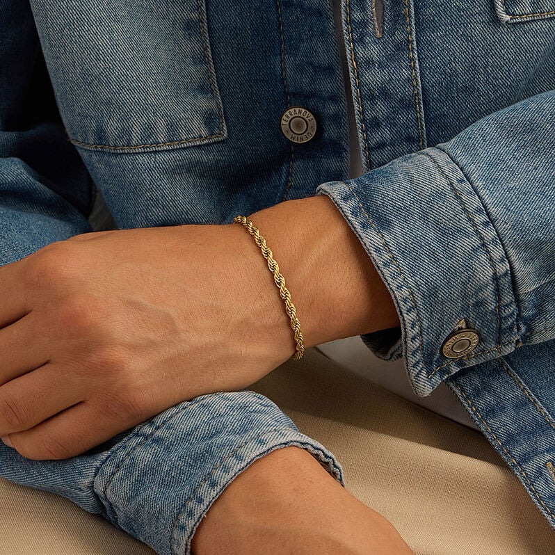 Bracciale Catena Man Code Acciaio Dorato - Bracciali Uomo | Stroili