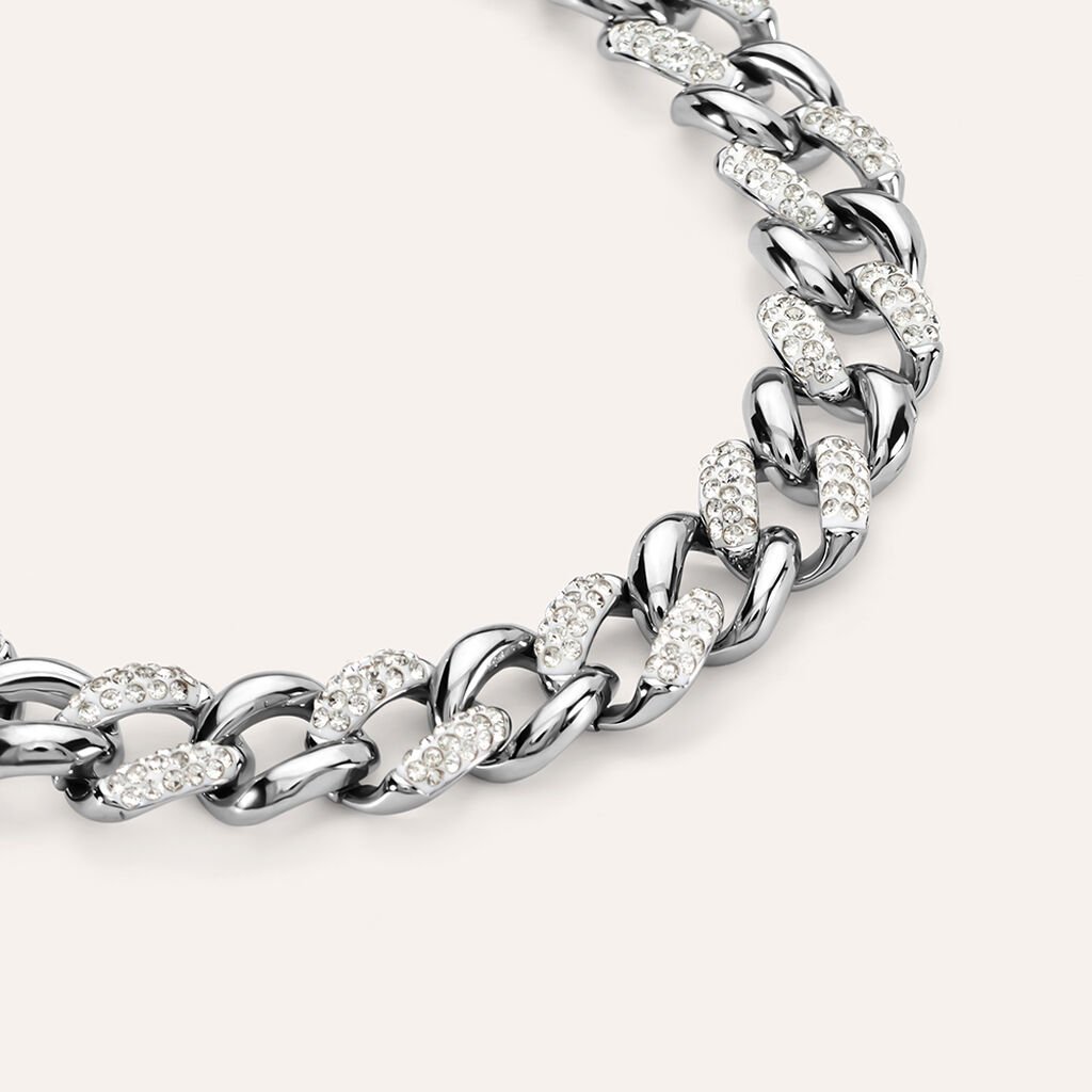 Bracciale Catena Aura Acciaio Cristallo