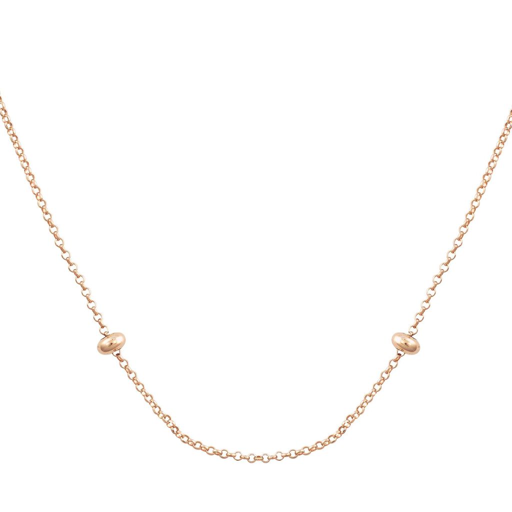 Girocollo maglia rolé in argento 925 rosato e glitter - Collane  | Stroili