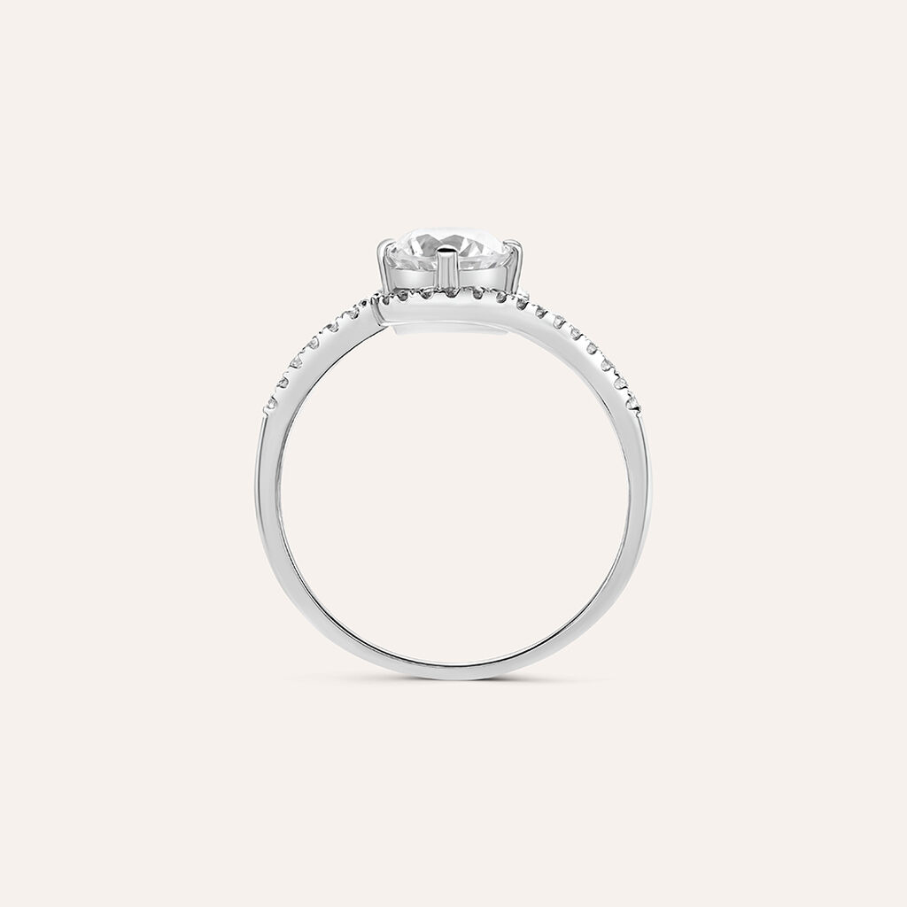 Anello Solitario Claire Oro Bianco Cubic Zirconia - Anelli con Pietre Donna | Stroili