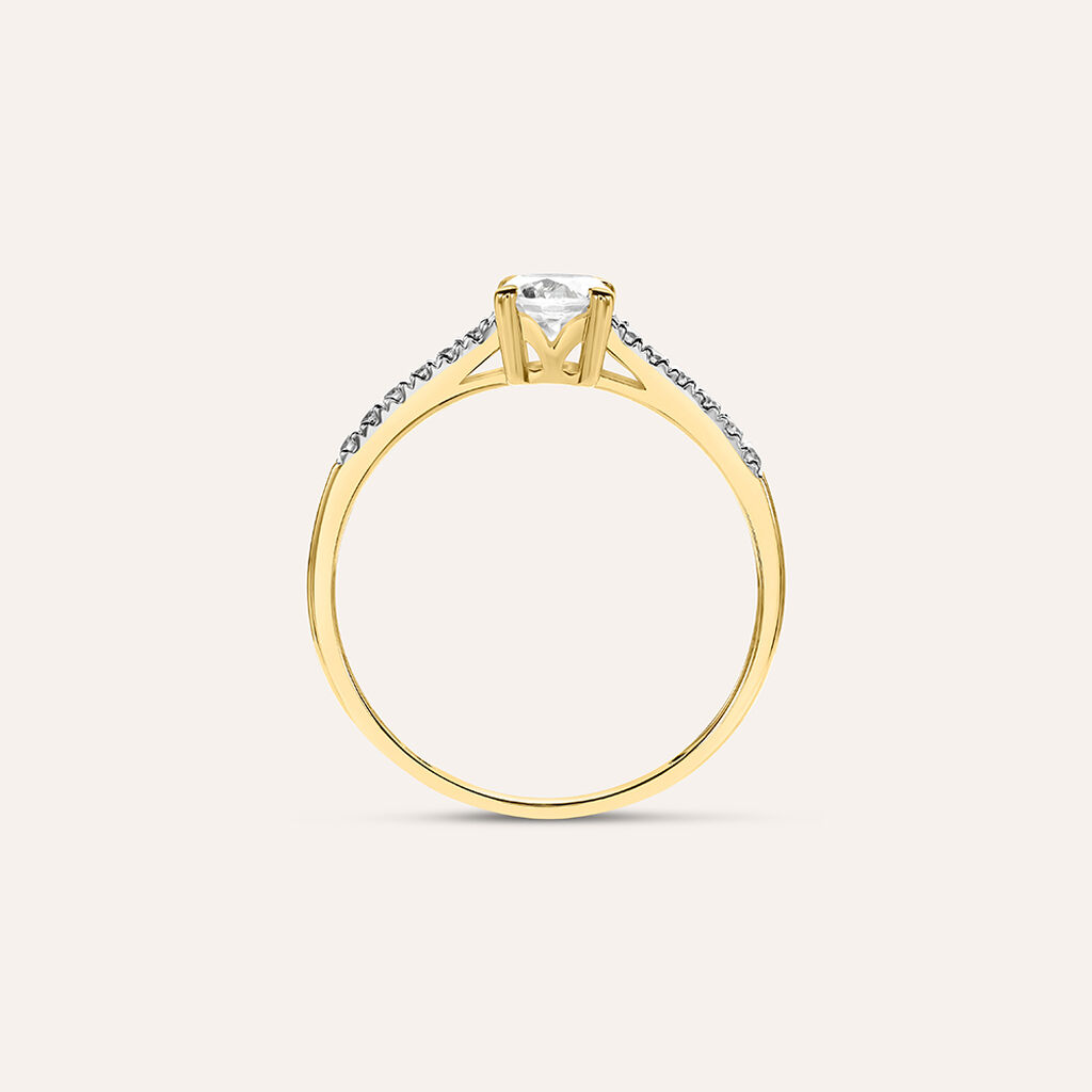 Anello Solitario Claire Oro Giallo Cubic Zirconia - Anelli con Pietre Donna | Stroili
