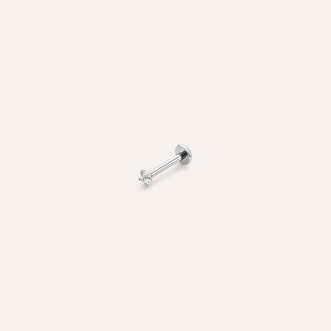Piercing Orecchio Punto Luce Moonlight Titanio Bianco Cubic Zirconia - Piercing Orecchio Unisex | Stroili