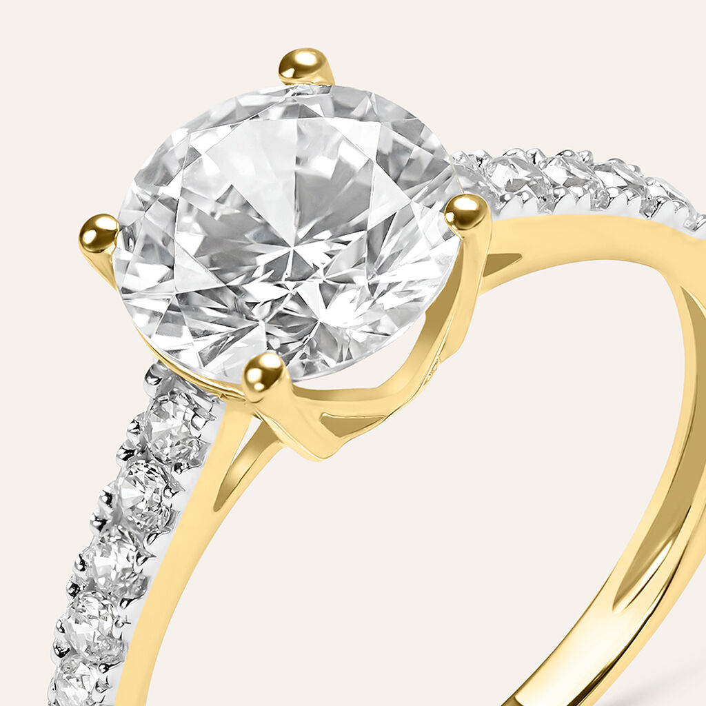 Anello Solitario Claire Oro Giallo Cubic Zirconia - Anelli con Pietre Donna | Stroili
