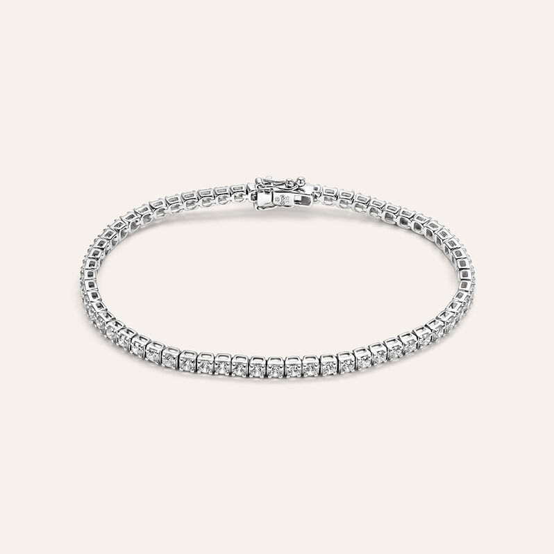Bracciale Tennis Claire Oro Bianco Cubic Zirconia - Bracciali Tennis Donna | Stroili