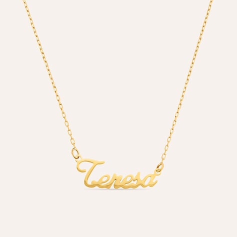 Collana Teresa Gold Names Oro Giallo - Collane Unisex | Stroili