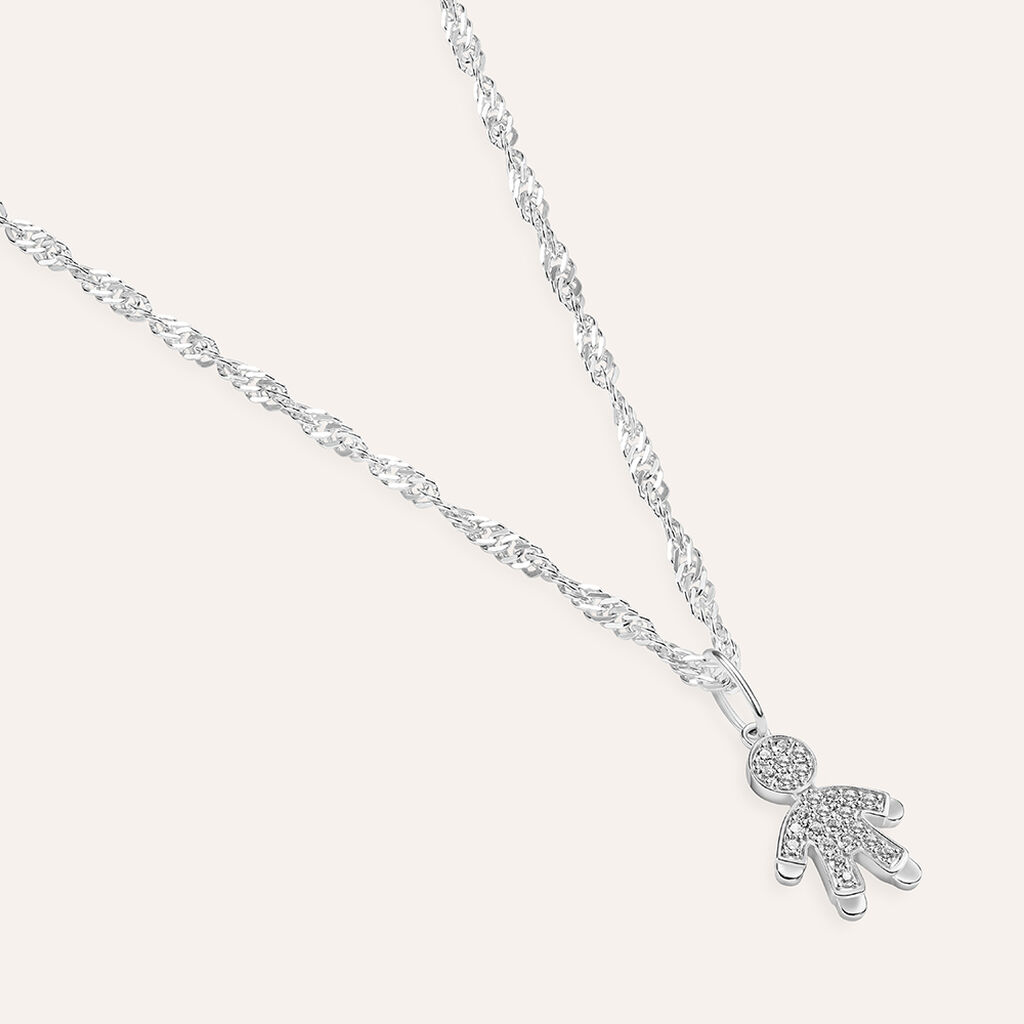 Pendente Love Beats Argento Rodiato Cubic Zirconia - Ciondoli Donna | Stroili