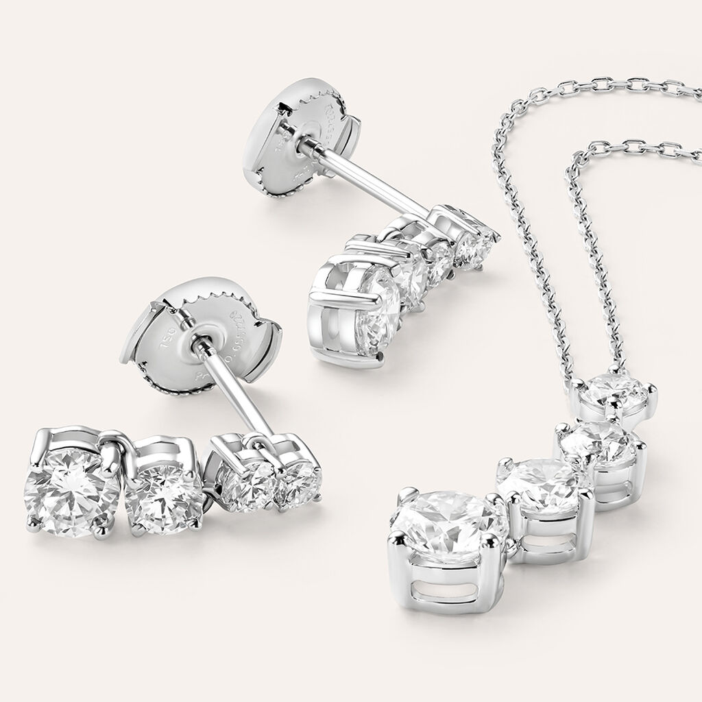 Collana Diamade Oro Bianco Diamante Lab-Grown