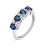 Anello Riviere Charlotte Oro Bianco Zaffiro Diamante