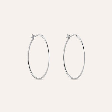 Orecchini A Cerchio Silver Collection Argento Rodiato