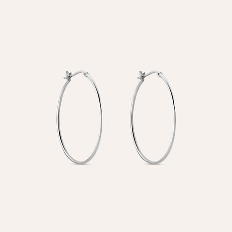 Orecchini A Cerchio Silver Collection Argento Rodiato - Orecchini a Cerchio Donna | Stroili