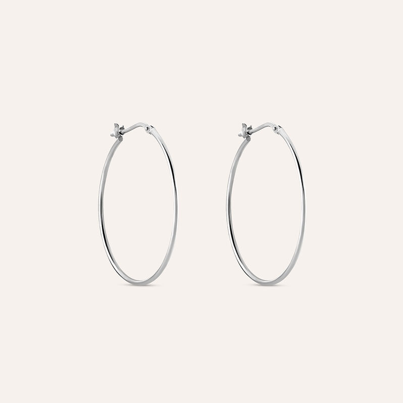 Orecchini A Cerchio Silver Collection Argento Rodiato - Orecchini a Cerchio Donna | Stroili