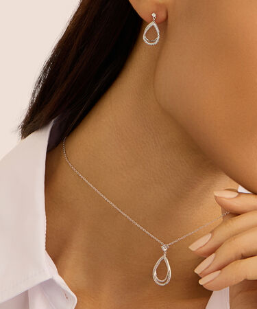Collana Silver Shine Argento Rodiato Cubic Zirconia