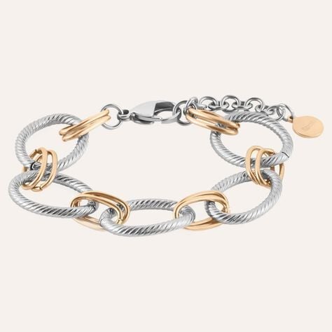 Bracciale Catena Sunrise Acciaio Bicolore Bianco / Rosa - Bracciali Donna | Stroili