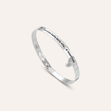 Bangle Lady Message Acciaio Cristallo - Bracciali Rigidi Donna | Stroili