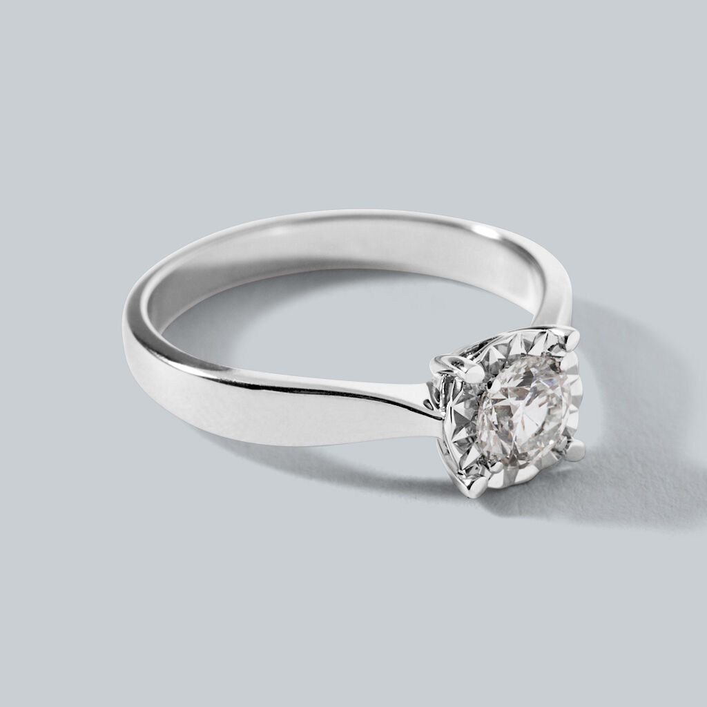Anello Solitario Diamotion Oro Bianco Diamante - Anelli con Pietre Donna | Stroili