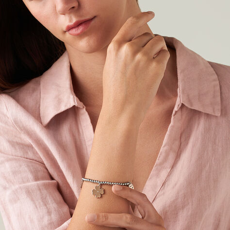 Bracciale Lady Chic Acciaio Bicolore Bianco / Rosa Cristallo - Bracciali Donna | Stroili