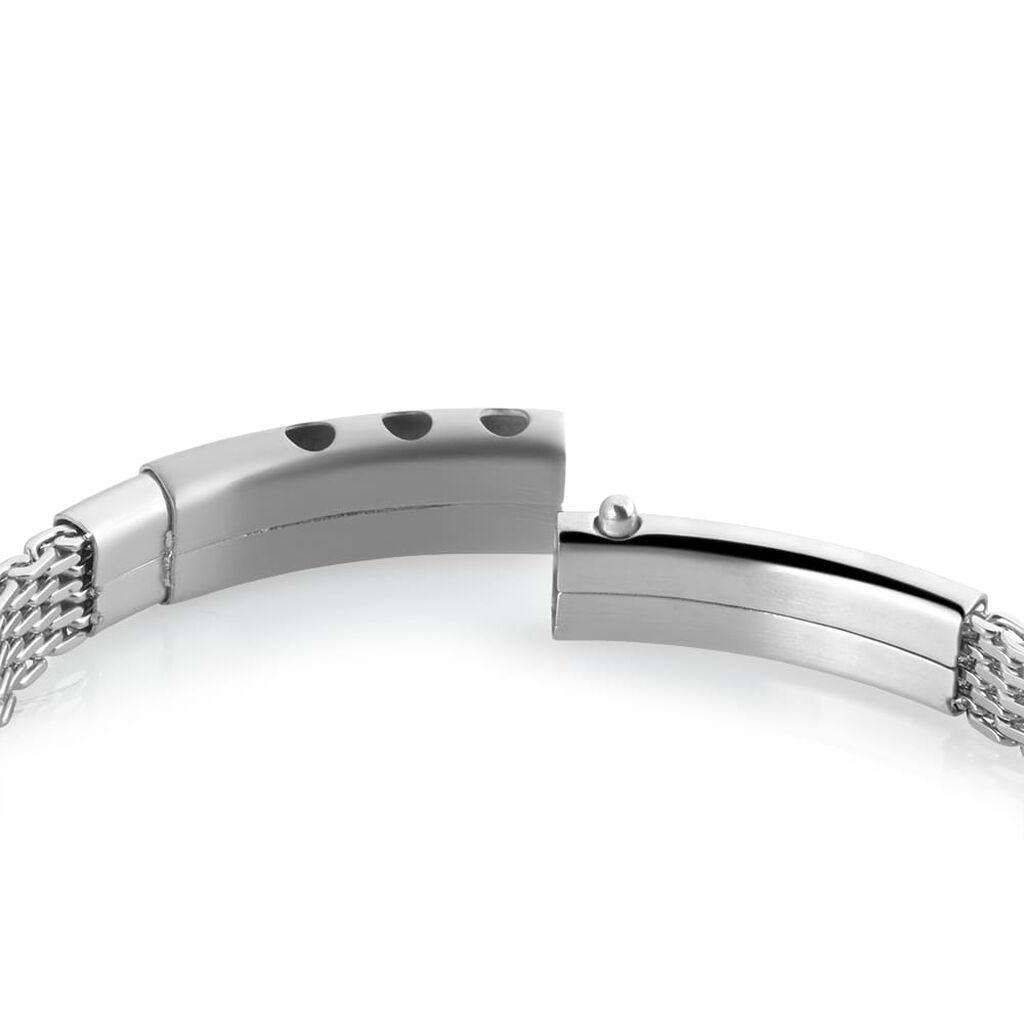 Bracciale Man Code Acciaio Bicolore Bianco / Nero