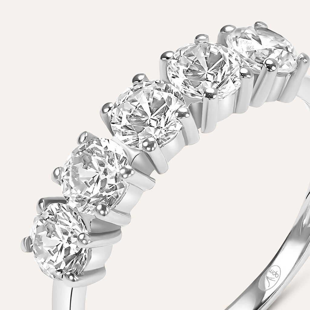 Anello Riviere Claire Oro Bianco Cubic Zirconia - Anelli Riviere Donna | Stroili