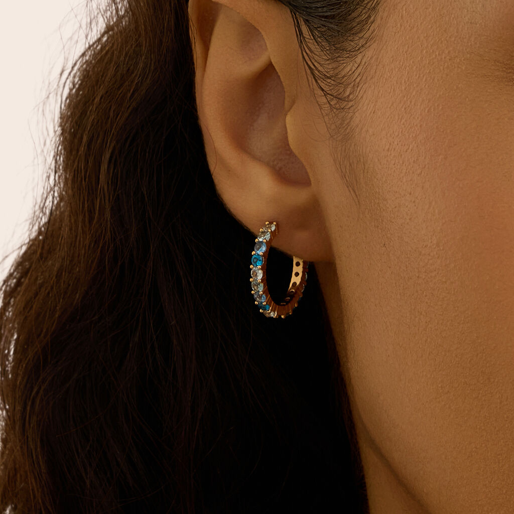Orecchini A Cerchio Golden Dream Placcato Oro Giallo Cubic Zirconia - Orecchini a Cerchio Donna | Stroili