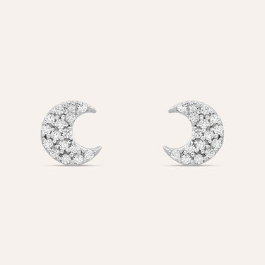 Orecchini Lobo Claire Oro Bianco Cubic Zirconia